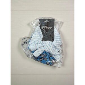THE OFFICE Set of 2 Blue White Scrunchie Hairtie Set NEW NWT